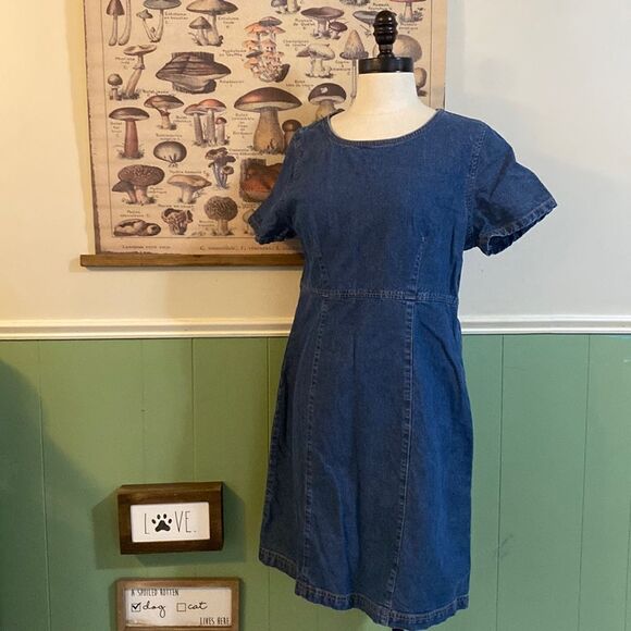 Vintage 90’s Denim Dress - Picture 1 of 5